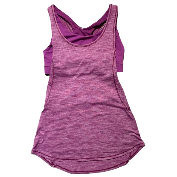 Lululemon On Track Tank with built-in bra - Heathered Aurora - Picture 9 of 10